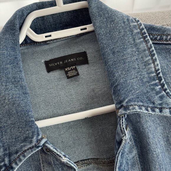 Silver Jeans - 90s Trucker Jacket - Indigo Denim - Size XS - Picture 2 of 5